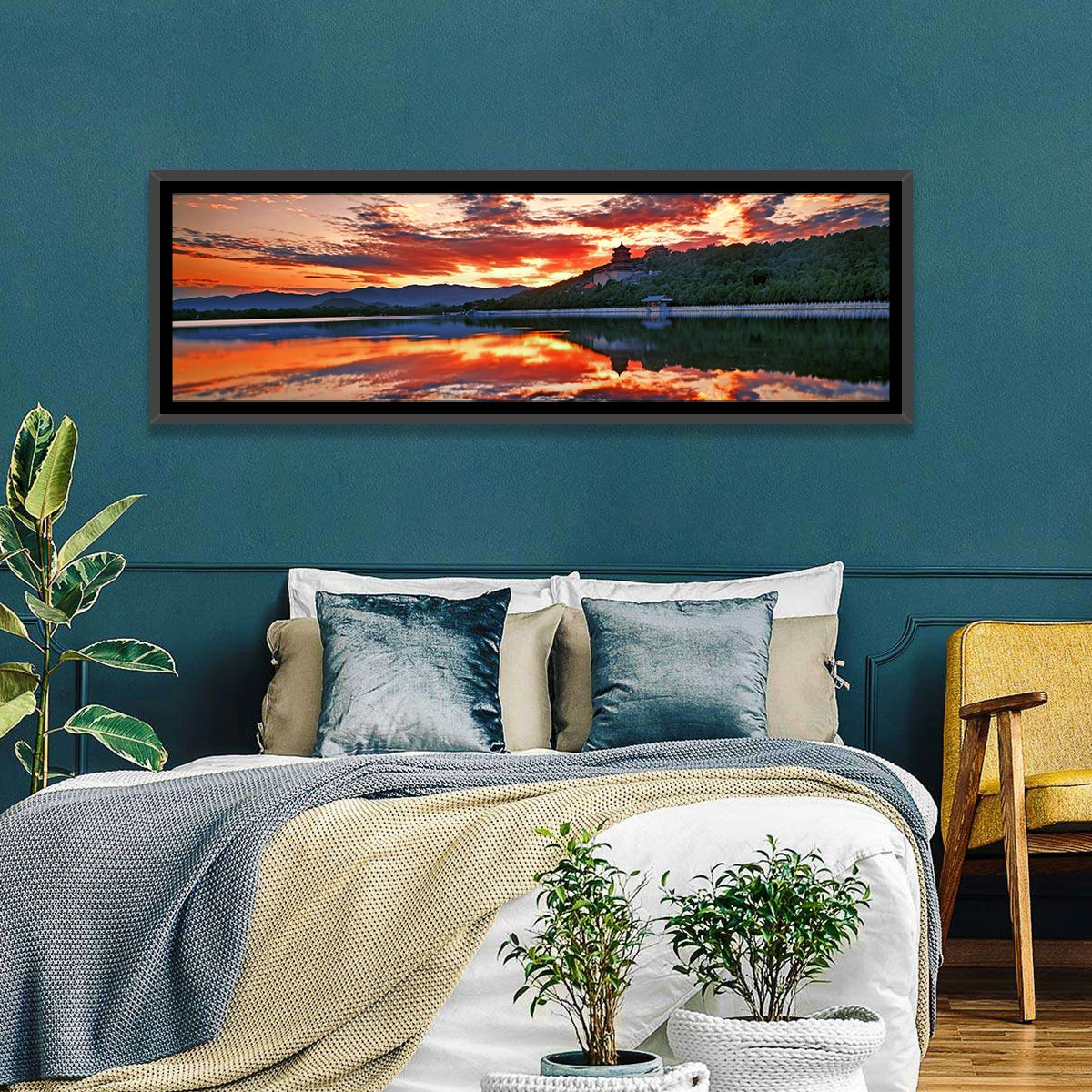 Kunming Lake Sunset, Summer Palace Wall Art