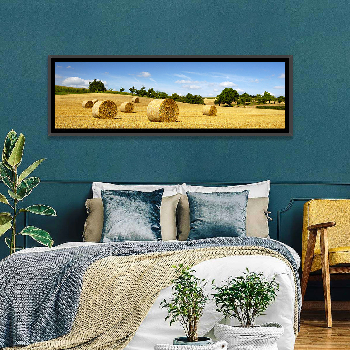 Late Summer Straw Bales Wall Art