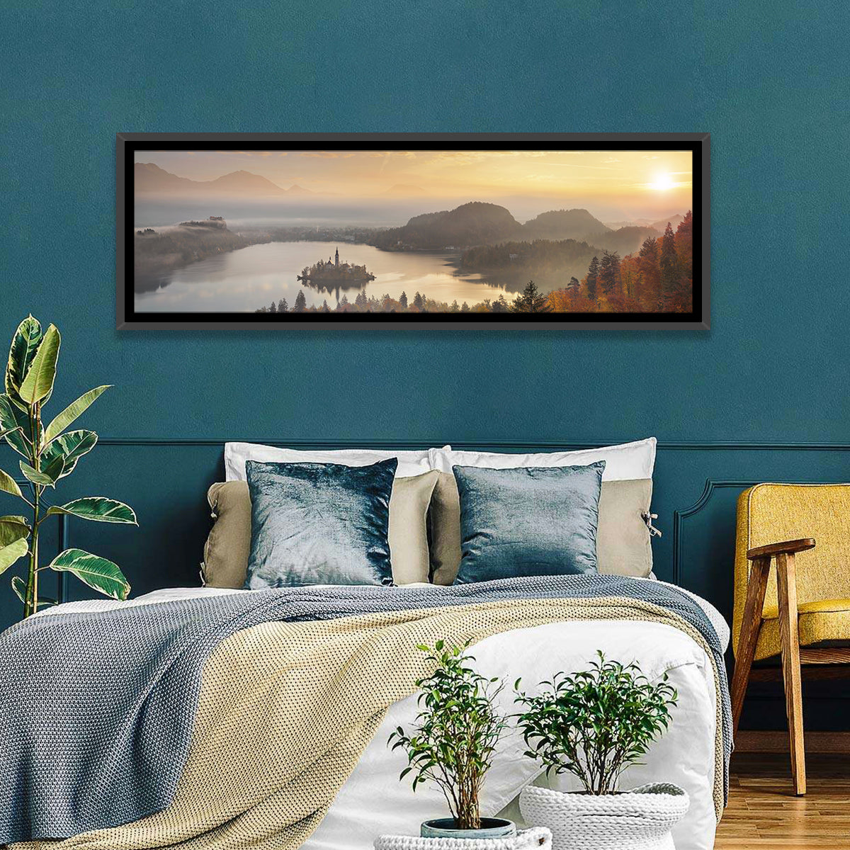 Autumn Morning at Lake Bled Wall Art
