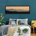 Lavender Mountain Ridge Silhouettes Wall Art