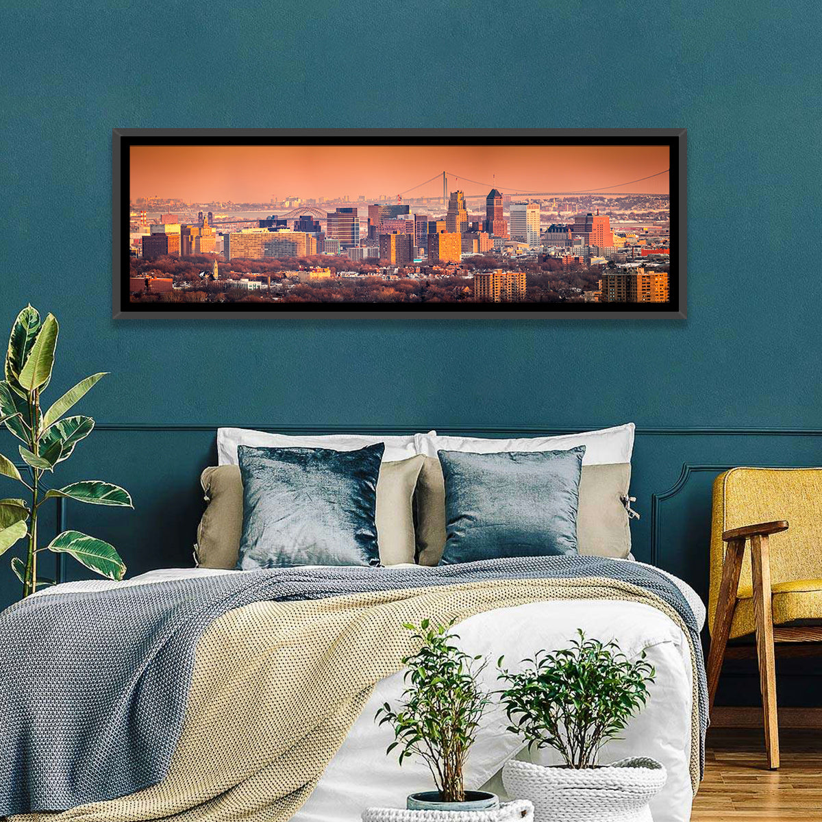 Newark Golden Hour Skyline Wall Art