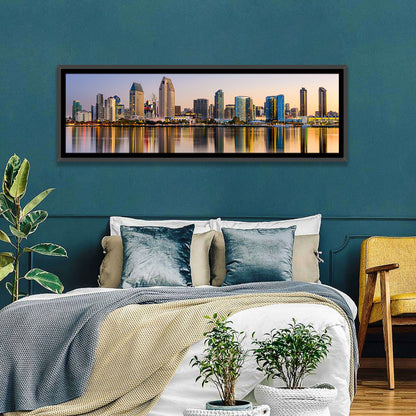 San Diego Skyline at Golden Dusk Wall Art
