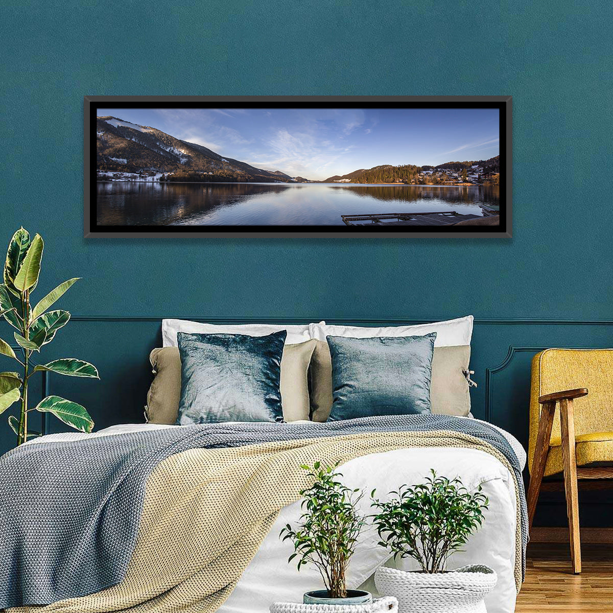 Fuschlsee Dock at Golden Hour Wall Art