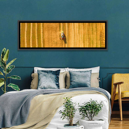 Aerial Wheat Harvest Wall Art
