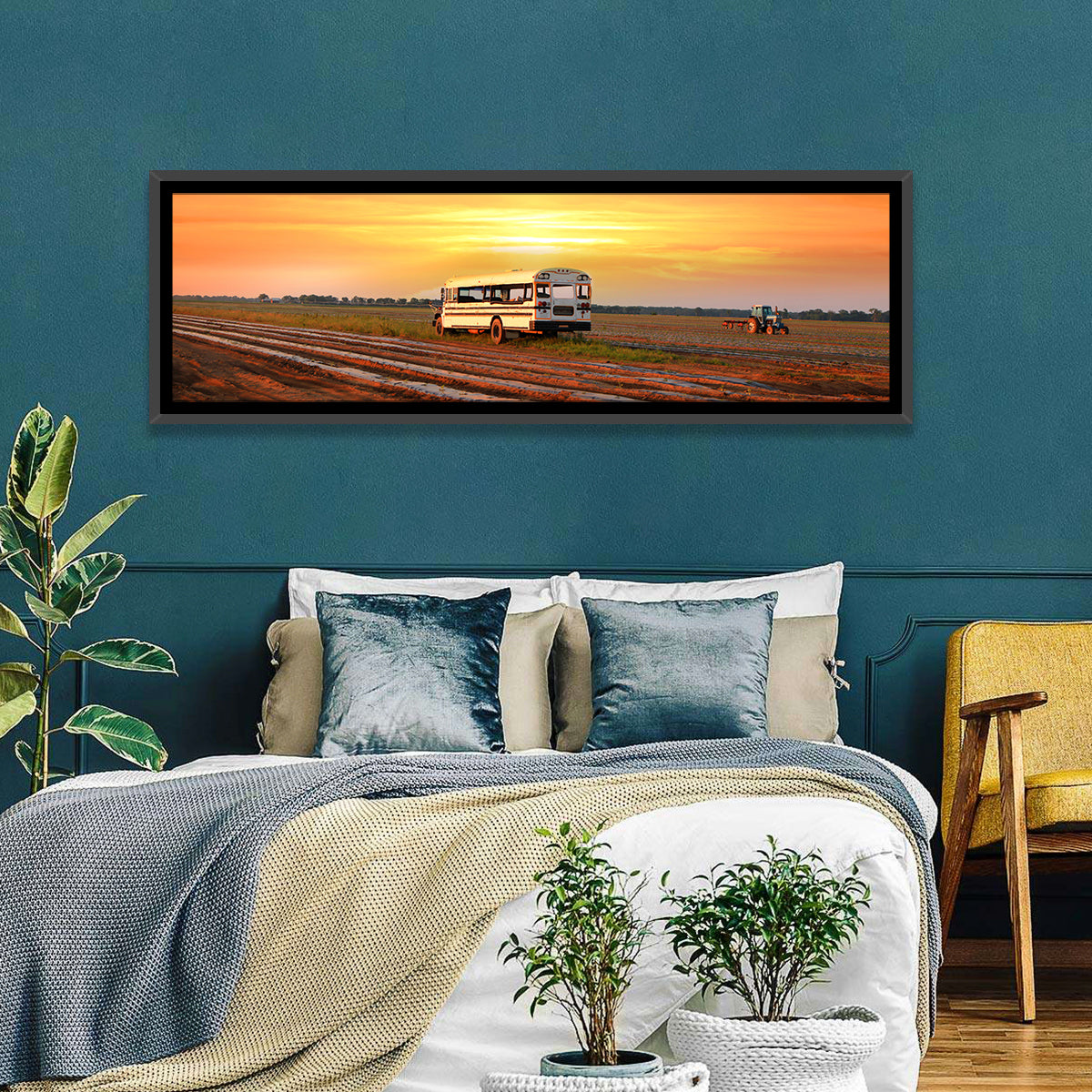 Indiana Farm Field at Golden Hour Wall Art