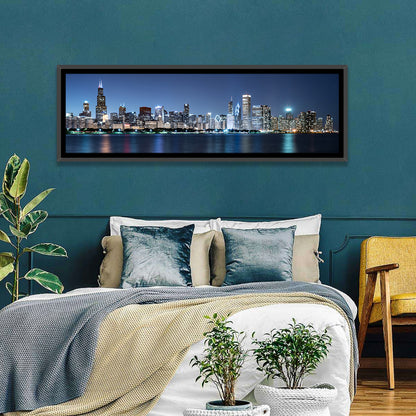 Chicago Night Skyline Wall Art