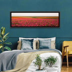 Pink Ranunculus Flower Field Wall Art