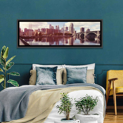 Minneapolis Skyline at Third Avenue Bridge Wall Art