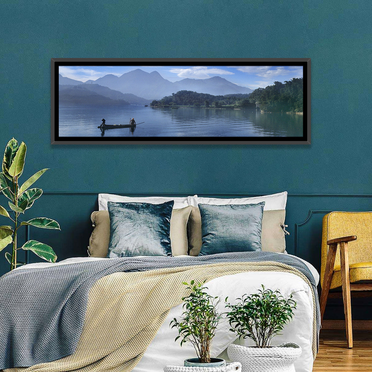 Sun Moon Lake Morning Mist Wall Art