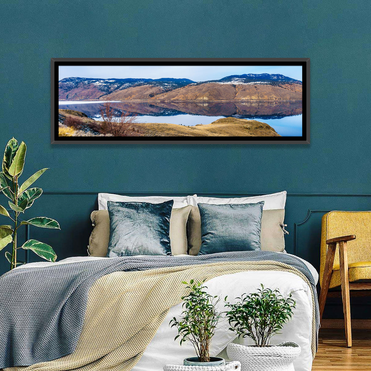Kamloops Lake Mountain Reflection Wall Art