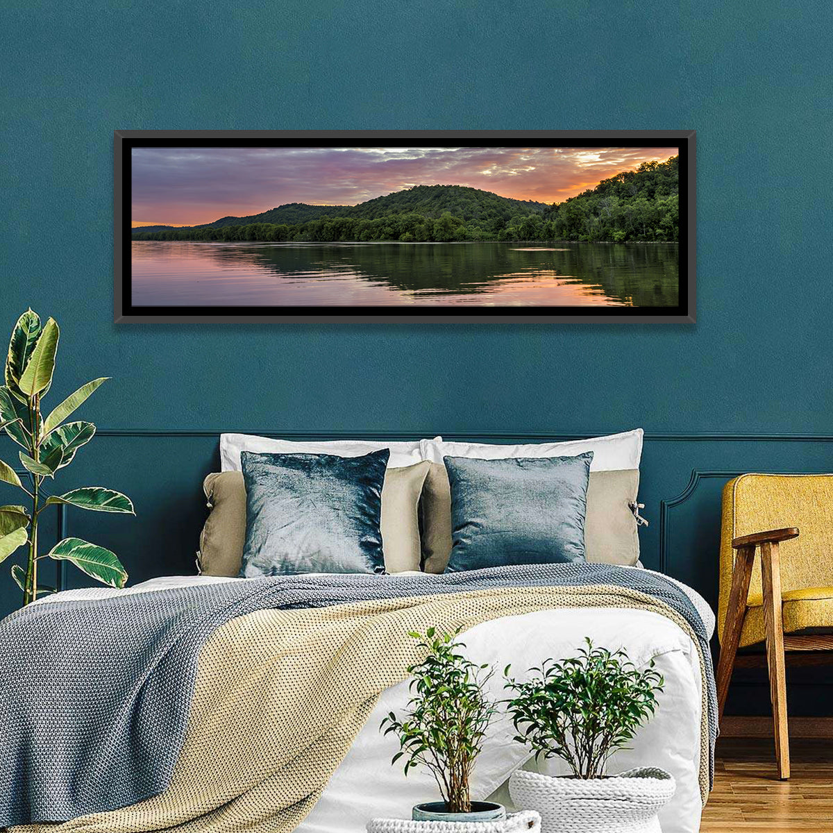 Ohio River Paden City at Dusk Wall Art