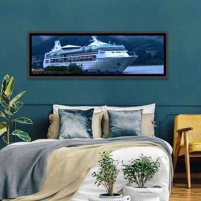 Misty Docked Cruise Ship Wall Art