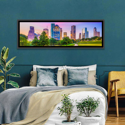Houston Skyline at Dusk Wall Art