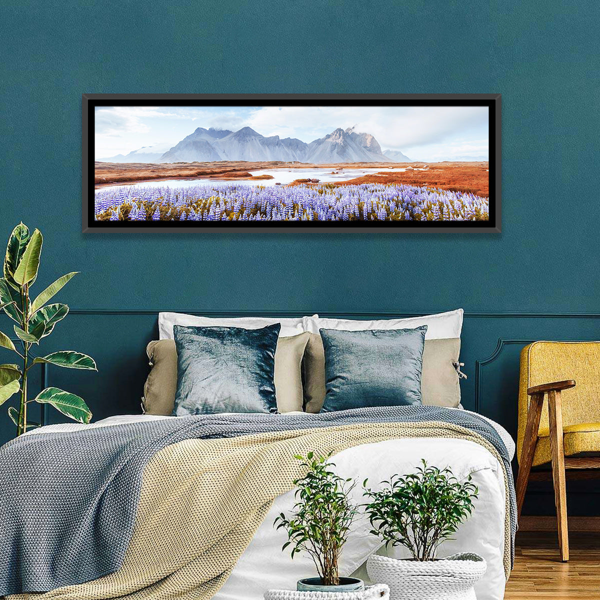 Lupine Fields at Vestrahorn Wall Art