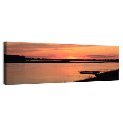 Missouri River Sunset at Dusk Wall Art