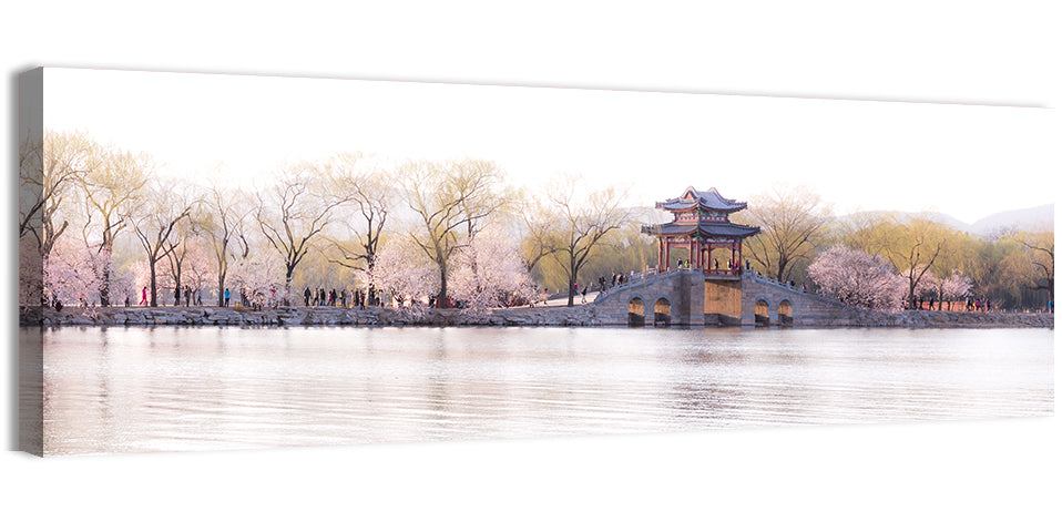 Summer Palace Bridge, Beijing Wall Art, canvas print, panoramic