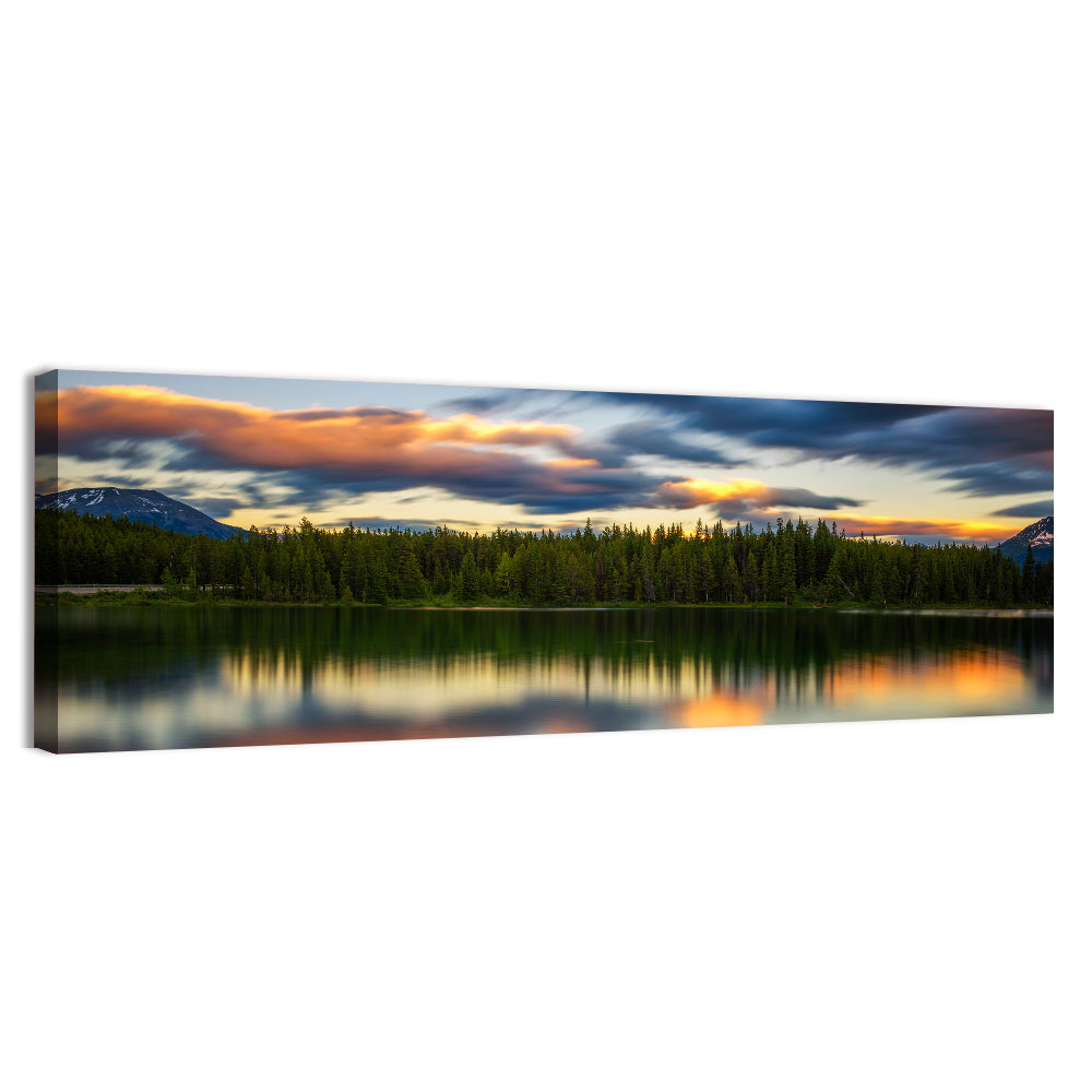 Herbert Lake Sunset Reflection Wall Art