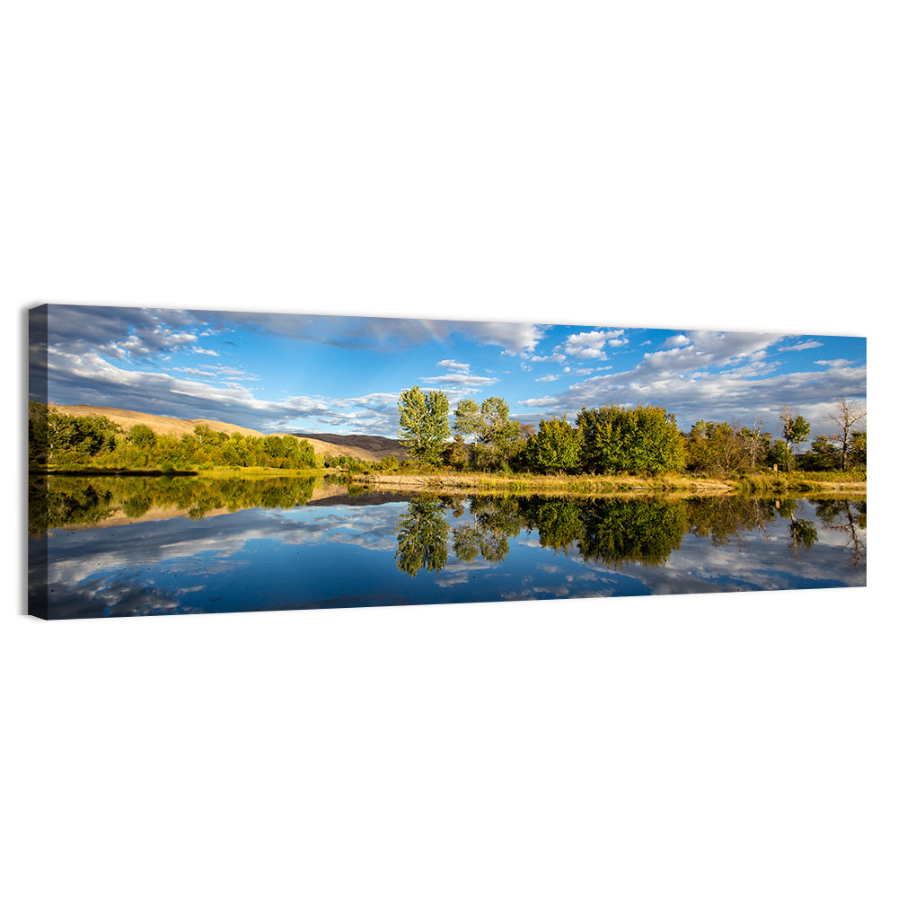 Boise River Rainbow Reflection Wall Art