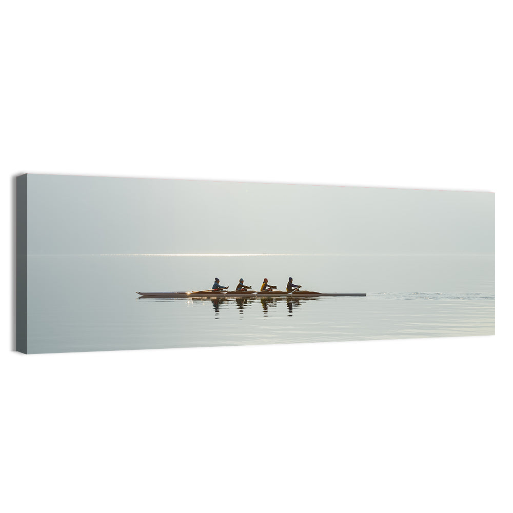 Rowing In Lake Lugano Wall Art