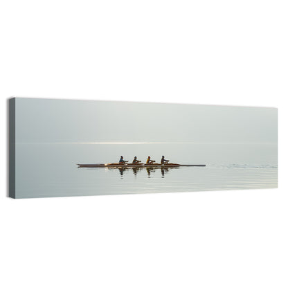 Rowing In Lake Lugano Wall Art