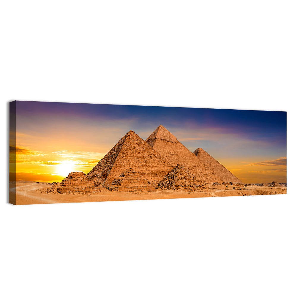 Giza Pyramids at Sunset Wall Art