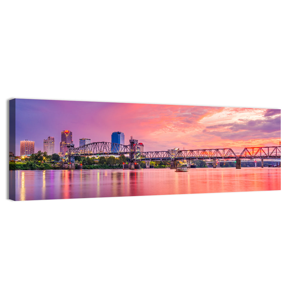 Little Rock Sunset Skyline Wall Art
