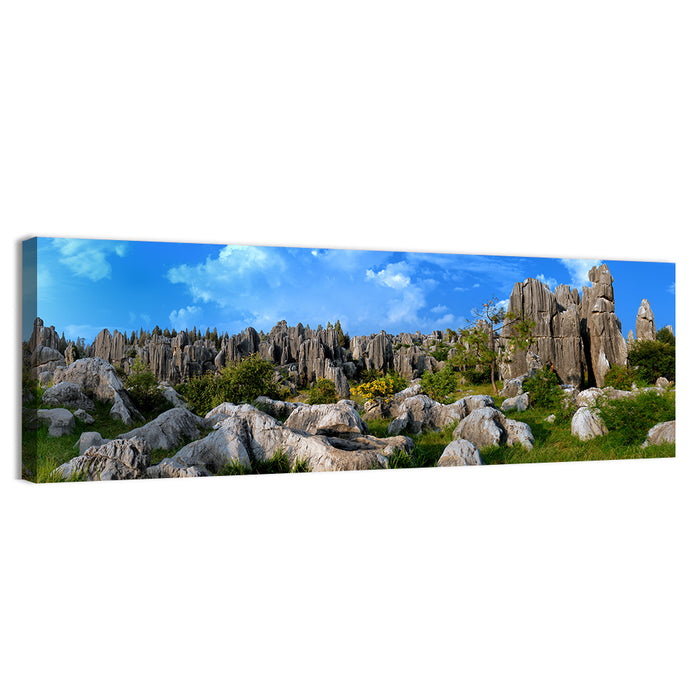 Shilin Stone Forest Wall Art as a canvas print