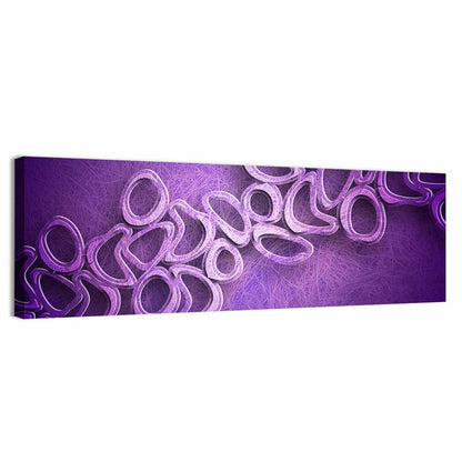 Layered Purple Ring Pattern Wall Art