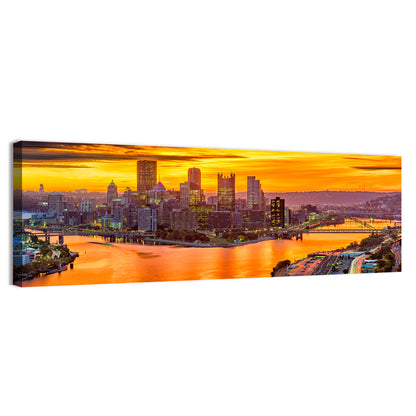 Pittsburgh Skyline at the Point Wall Art