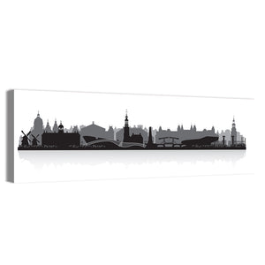 Amsterdam City Skyline Wall Art