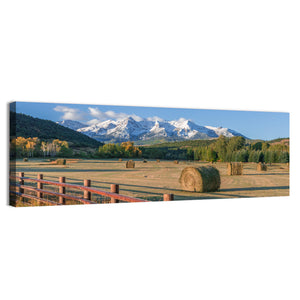 Hay Bales Colorado Fields Wall Art