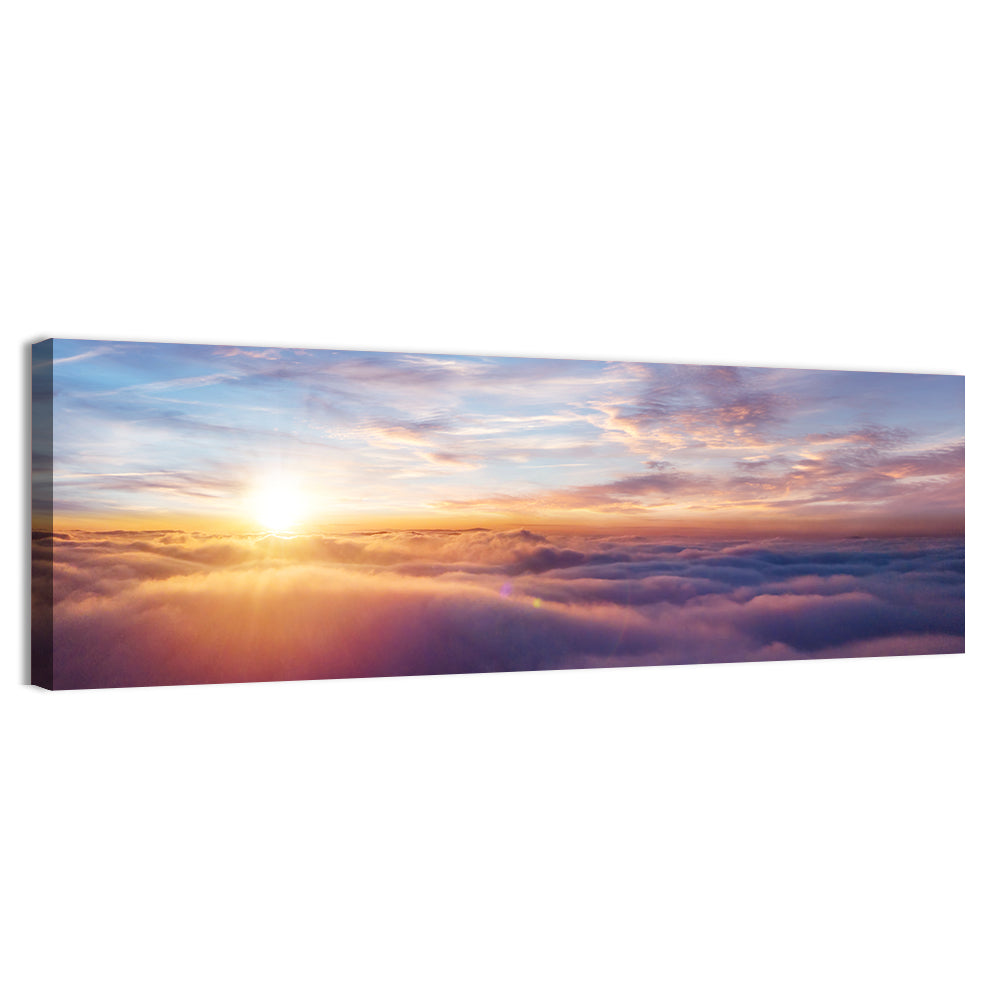 Sunrise Cloudscape Wall Art, canvas print, panoramic
