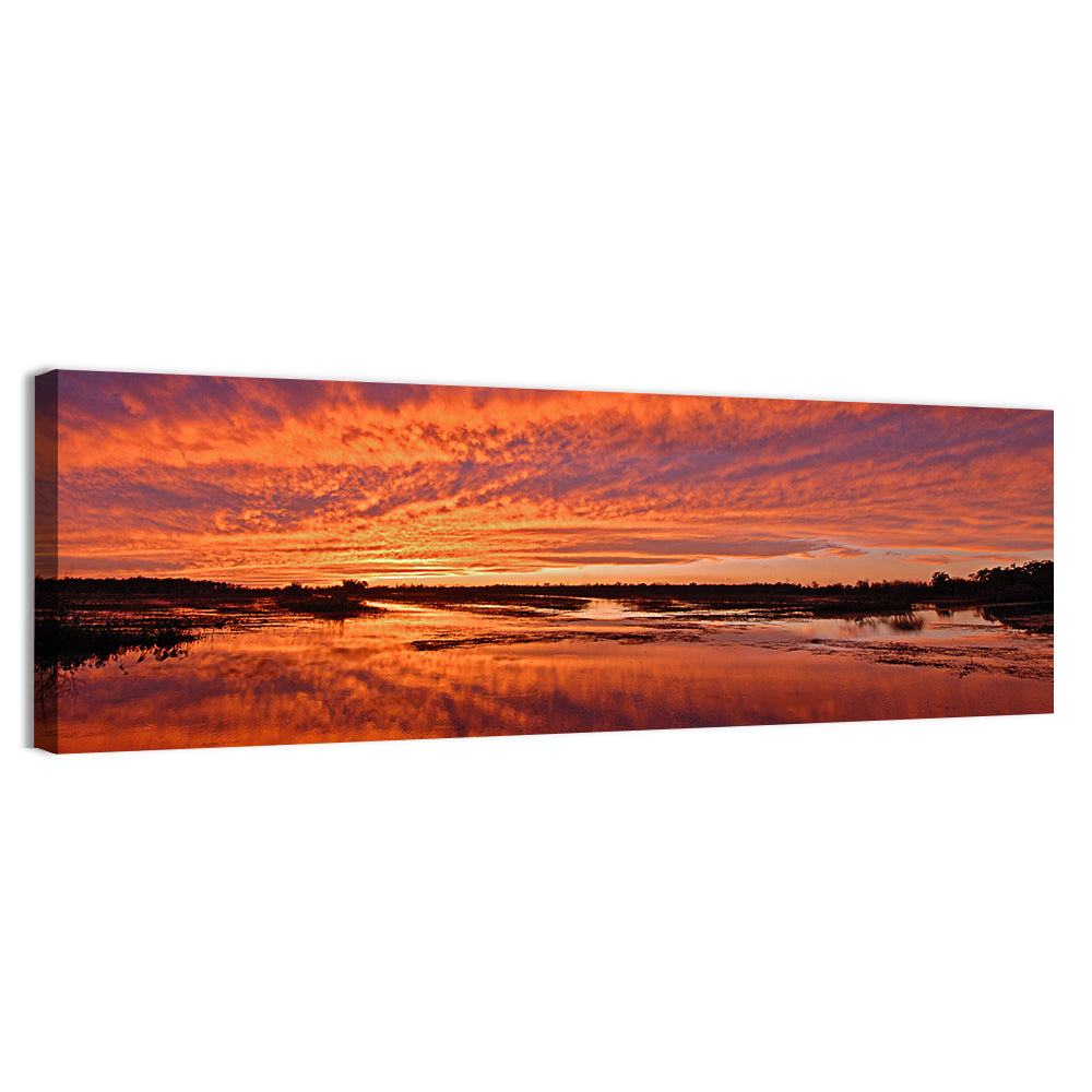 Louisiana Wetland Sunset Wall Art