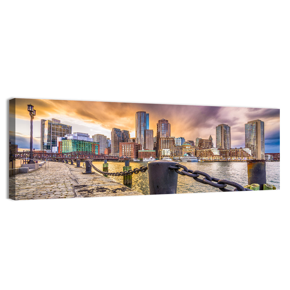 Boston Harbor at Dusk Wall Art