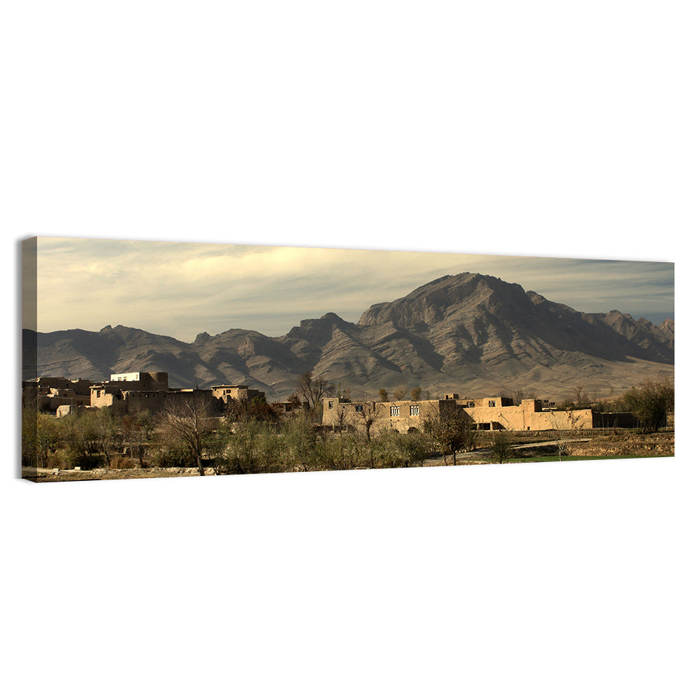 Afghan Mountain Village Wall Art