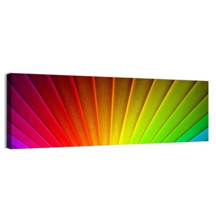Geometric Rainbow Rays Wall Art as a canvas print