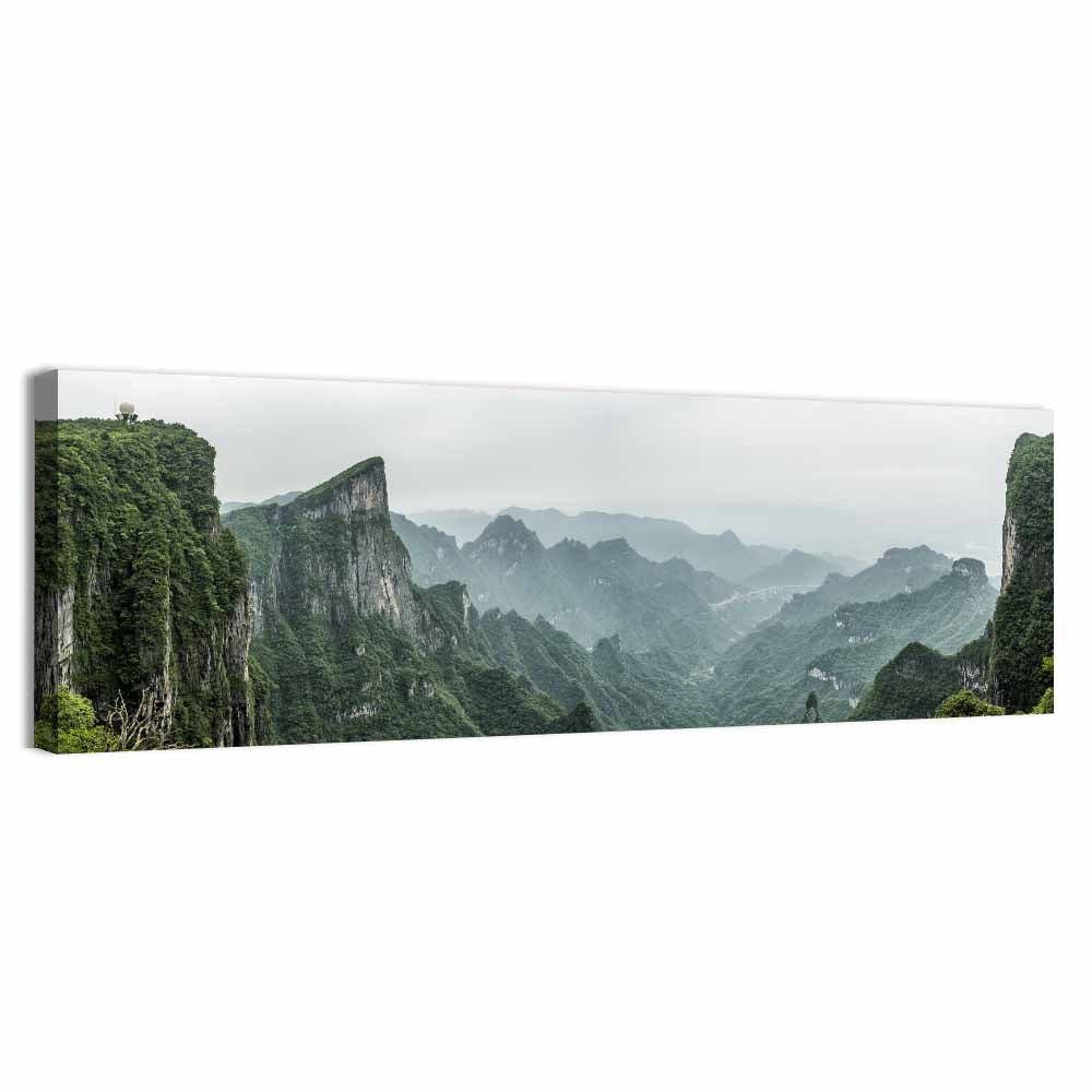 Misty Tianmen Mountain Valley Wall Art