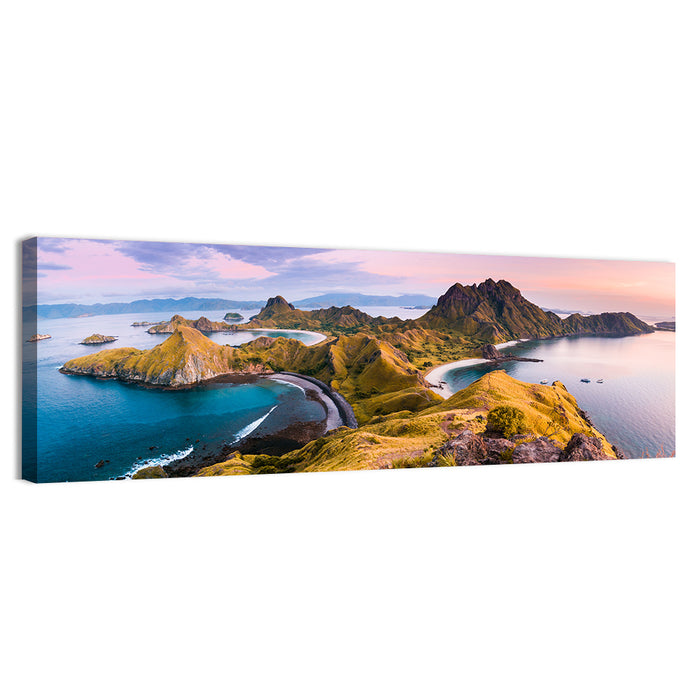 Padar Island Sunrise View Wall Art as a canvas print