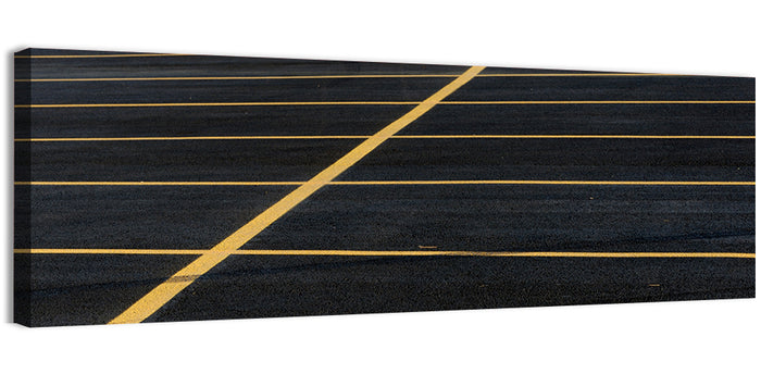 Parking Lot Lines Wall Art as a canvas print