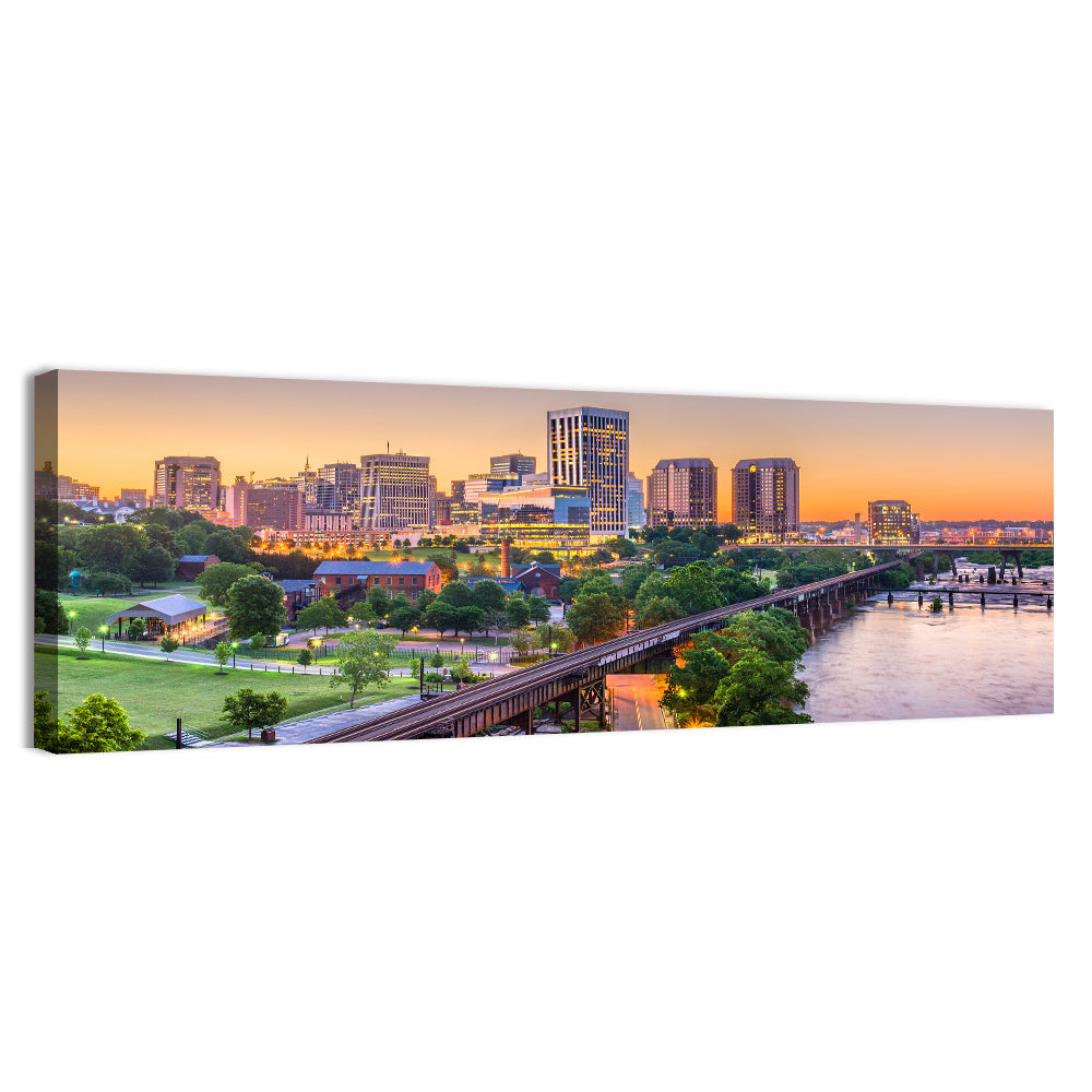 Richmond Skyline at Golden Hour Wall Art