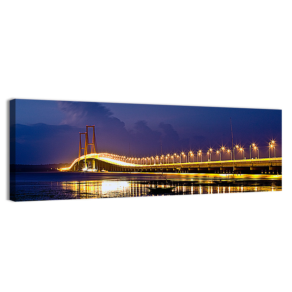 Suramadu Bridge at Dusk Wall Art