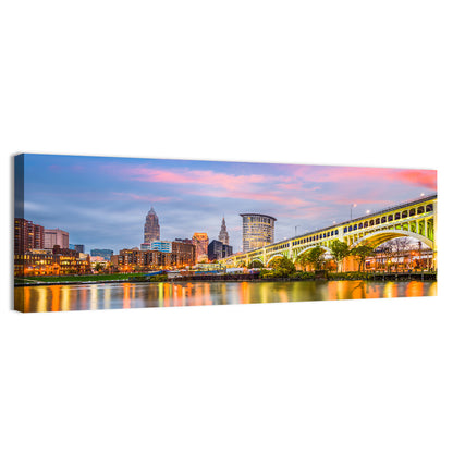 Cleveland Skyline at Dusk Wall Art