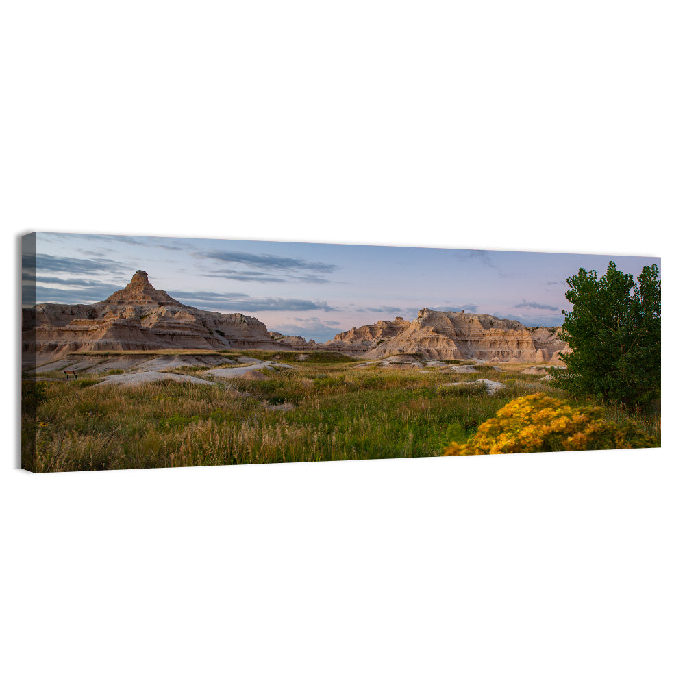 Badlands Golden Hour Meadow Wall Art