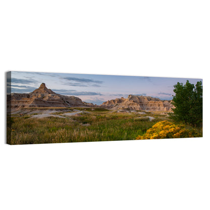 Badlands Golden Hour Meadow Wall Art