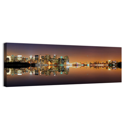 Manhattan Twilight Reflection Wall Art