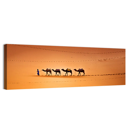 Camels In Sahara Desert Wall Art