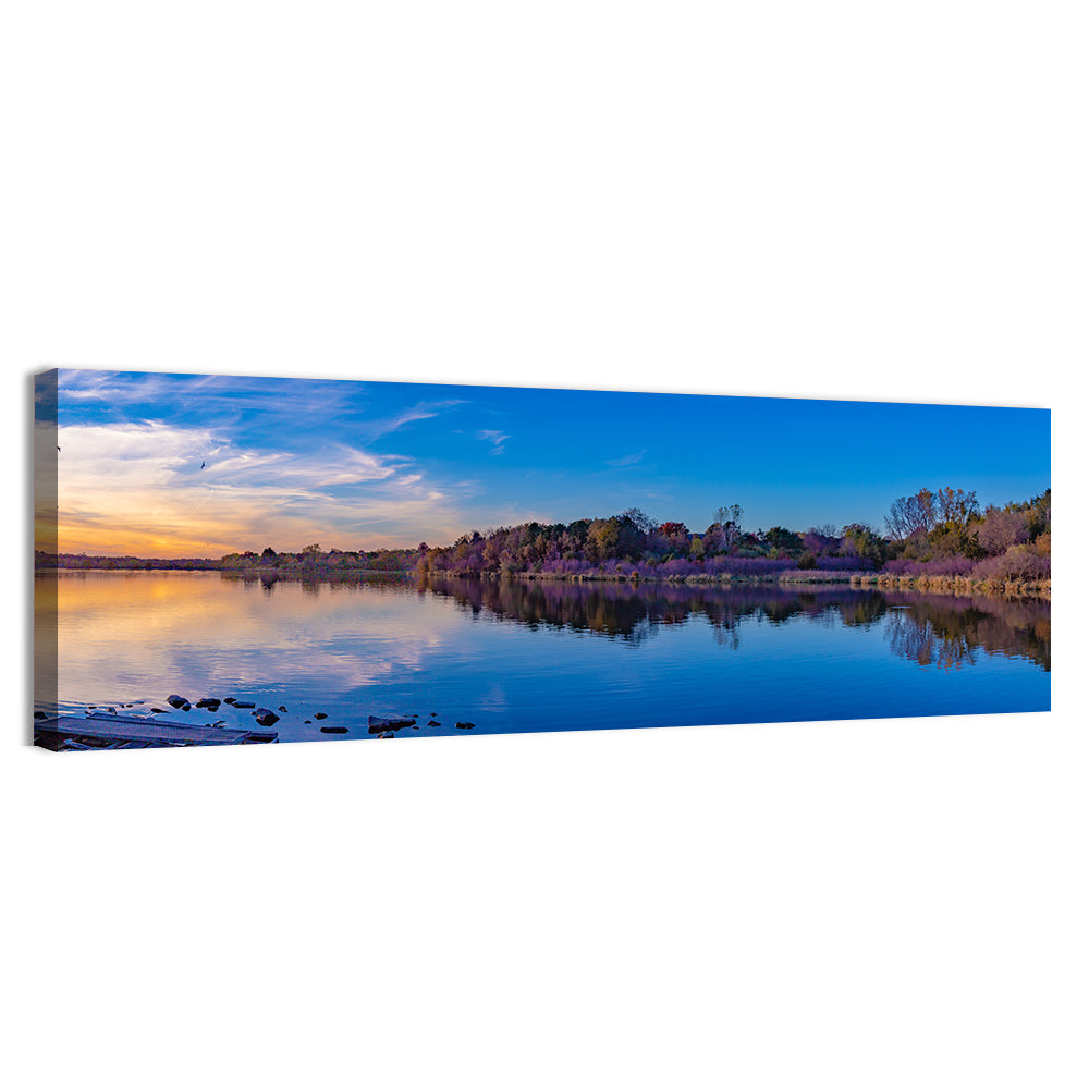 Lake Zorinsky Sunset Reflection Wall Art