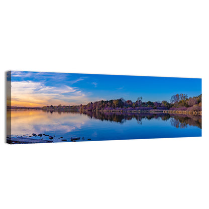 Lake Zorinsky Sunset Reflection Wall Art
