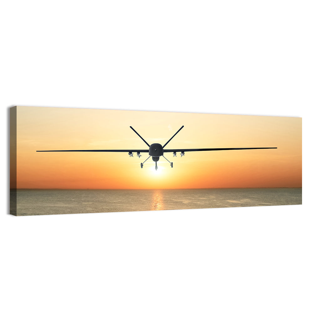 Sunset Surveillance Drone Wall Art