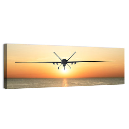 Sunset Surveillance Drone Wall Art